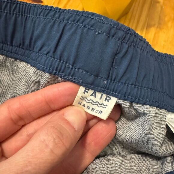 FAIR HARBOR Floral Palm Brown/Green Swim Trunks Board Shorts Men’s SIZE LRG - Picture 3 of 10